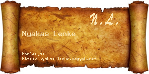 Nyakas Lenke névjegykártya